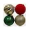 Assorted 4 Pack 4.7" Red, Green & Gold Peppermint Lane Shatterproof Ball Ornaments, 1pc. by Ashland®